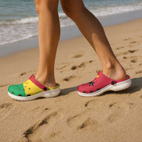 African Proud Guinea-Bissau Flag Clogs Shoes - Wonder Print Shop