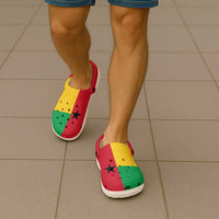 African Proud Guinea-Bissau Flag Clogs Shoes - Wonder Print Shop