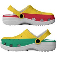 African Proud Guinea Flag Clogs Shoes - Wonder Print Shop