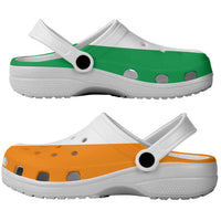 African Proud Ivory Coast Flag Clogs Shoes - Wonder Print Shop