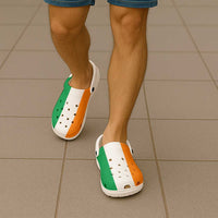 African Proud Ivory Coast Flag Clogs Shoes - Wonder Print Shop