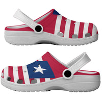African Proud Liberia Flag Clogs Shoes - Wonder Print Shop