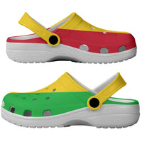 African Proud Mali Flag Clogs Shoes - Wonder Print Shop