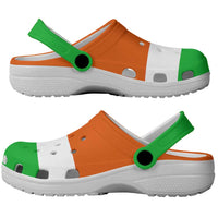 African Proud Niger Flag Clogs Shoes - Wonder Print Shop
