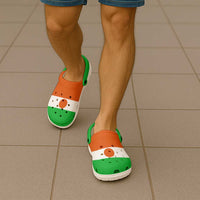 African Proud Niger Flag Clogs Shoes - Wonder Print Shop