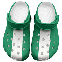 African Proud Nigeria Flag Clogs Shoes - Wonder Print Shop