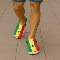 African Proud Senegal Flag Clogs Shoes - Wonder Print Shop