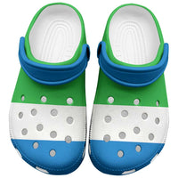 African Proud Sierra Leone Flag Clogs Shoes - Wonder Print Shop