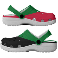 African Proud Sudan Flag Clogs Shoes - Wonder Print Shop