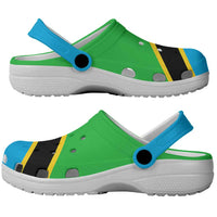 African Proud Tanzania Flag Clogs Shoes - Wonder Print Shop