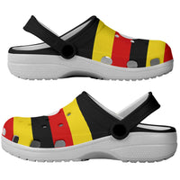 African Proud Uganda Flag Clogs Shoes - Wonder Print Shop