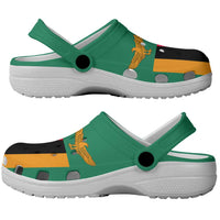 African Proud Zambia Flag Clogs Shoes - Wonder Print Shop