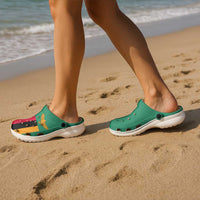 African Proud Zambia Flag Clogs Shoes - Wonder Print Shop