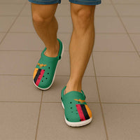African Proud Zambia Flag Clogs Shoes - Wonder Print Shop