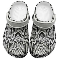 African Snake Skin Pattern Clogs Shoes - Wonder Print Shop