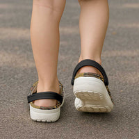 African Tribal Pattern With Wild Animal Skins Clogs Shoes - Wonder Print Shop