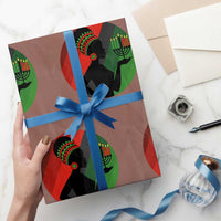 African Woman With Kinara Wrapping Paper Roll Happy Kwanzaa Cultural Pride Gift - Wonder Print Shop