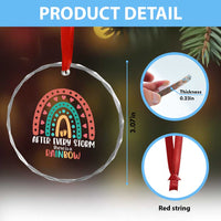 After Every Storm There Is A Rainbow Crystal Glass Ornament Pregnancy Announcement
