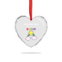 After Every Storm There Is A Rainbow Heart Crystal Glass Ornament Sentimental Pregnancy Announcement