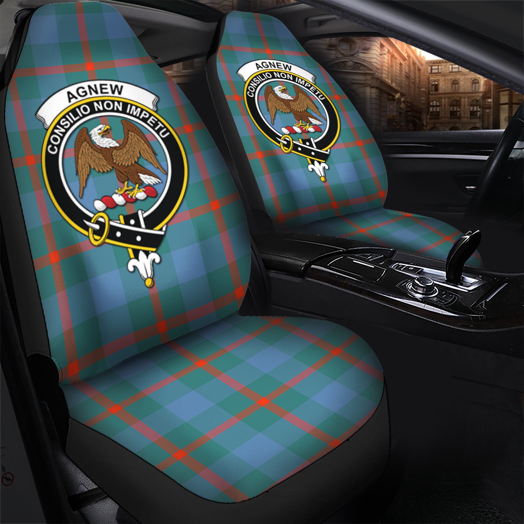Agnew Ancient Clan Tartan Car Seat Cover, Family Crest Tartan Seat Cover TS23