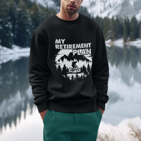 Retirement Plan Sweatshirt Funny Retired Rider Riding Bicycle - Wonder Print Shop