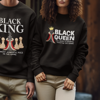 Black Queen The Most Powerful Piece In The Game Chess Sweatshirt - Wonder Print Shop