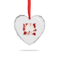Alabama Baseball Heart Crystal Glass Ornament Cute Trendy Bama Fan Game Day Doodle