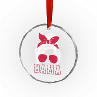 Alabama Fan Crystal Glass Ornament Bama Football Lover Game Day Messy Bun - Wonder Print Shop