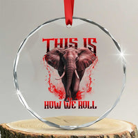 Alabama Fan Crystal Glass Ornament This Is How We Roll Bama Mascot Game Day TS10