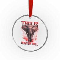Alabama Fan Crystal Glass Ornament This Is How We Roll Bama Mascot Game Day TS10