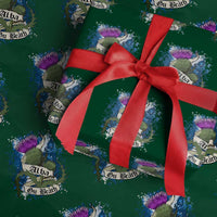 Alba Gu Brath Wrapping Paper Roll Vintage Thistle Flower Scottish Scotland Flag Saltire - Wonder Print Shop