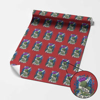 Alba Gu Brath Wrapping Paper Roll Vintage Thistle Flower Scottish Scotland Flag Saltire - Wonder Print Shop