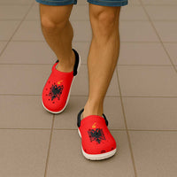 Albania Clogs Shoes Flag Color Inspiration - Wonder Print Shop