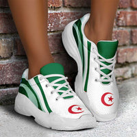 Algeria Football Chunky Sneakers Flag-Inspired Curve Style