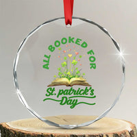 All Booked For St Patricks Day Crystal Glass Ornament Irish Reader Gift
