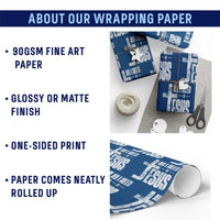 All I Need Is Jesus Wrapping Paper Roll Christian Believer Faith God Religious - Wonder Print Shop
