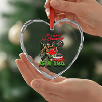 All I Want For Christmas Is A 180 Heart Crystal Glass Ornament Bigfoot Lover Dartist Gift - Wonder Print Shop