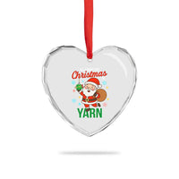 All I Want For Christmas Is Yarn Heart Crystal Glass Ornament Knitting Christmas - Wonder Print Shop