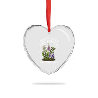 All Plants Are Edible Some Only Once Heart Crystal Glass Ornament Funny Botanical Gardener