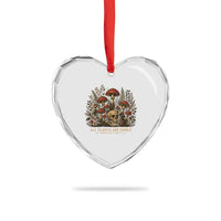 All Plants Are Edible Some Only Once Heart Crystal Glass Ornament Vintage Mushroom Skull Gothic Plant Lover