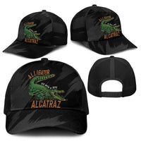 Alligator Alcatraz Mesh Trucker Cap ICE With A Bite - Wonder Print Shop