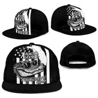 Alligator Alcatraz Snapback Cap Cool Gator Everglades USA Grunge Flag - Wonder Print Shop