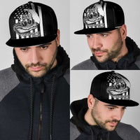 Alligator Alcatraz Snapback Cap Cool Gator Everglades USA Grunge Flag - Wonder Print Shop