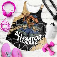 Alligator Alcatraz Women Racerback Tank Gator and Python Restricted Area - Wonder Print Shop