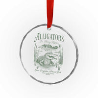 Alligators for Human Rights Crystal Glass Ornament Save Everglades Alcatraz - Wonder Print Shop