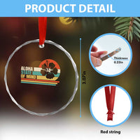 Aloha State Of Mind Crystal Glass Ornament Tropical Hibiscus Floral