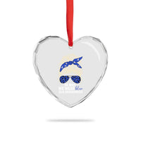 ALS Awareness We Wear Blue In May Heart Crystal Glass Ornament