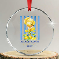 Amalfi Coast Italy Lemon Gelato Crystal Glass Ornament La Dolce Vita Citrus Summer Travel Vintage Coastal