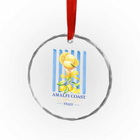 Amalfi Coast Italy Lemon Gelato Crystal Glass Ornament La Dolce Vita Citrus Summer Travel Vintage Coastal