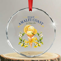 Amalfi Coast Limoncello Gelato Crystal Glass Ornament La Dolce Vita Italy Lemon Dessert Summer